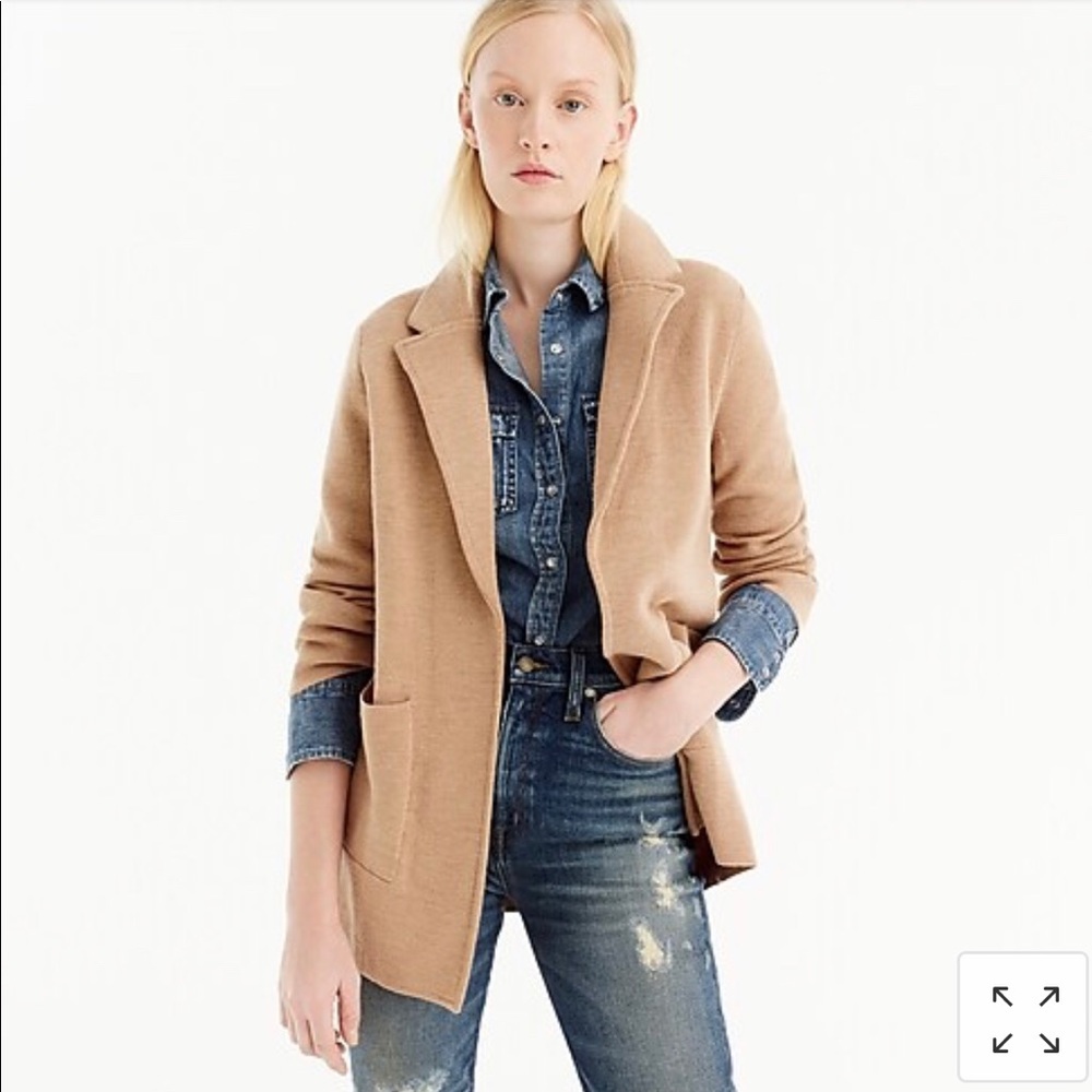 Jcrew Open front sweater blazer